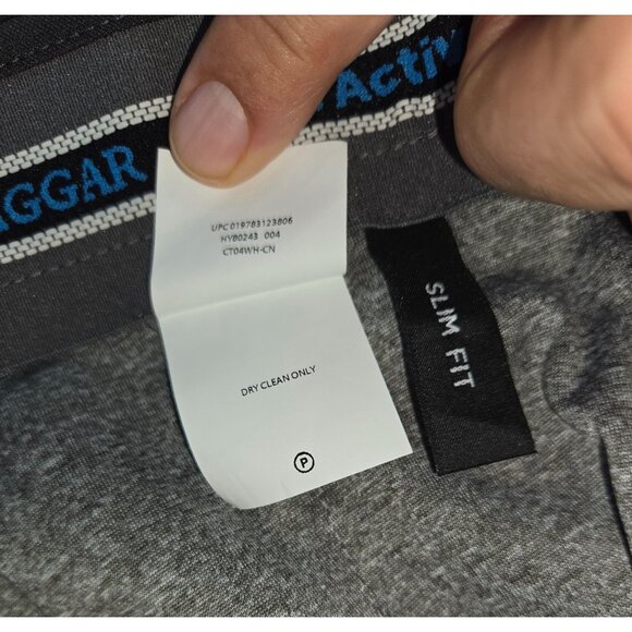 Haggar Mens The Active Series Slim Fit Suit Pant 33W X 32L Stretch Herringbone - Picture 8 of 10